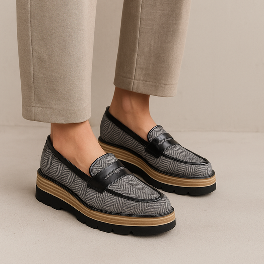 BRESLEY PAELLA BLACK MIX - Women Loafers - Collective Shoes 