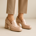 Load image into Gallery viewer, BRESLEY SMALE NUDE PATENT - Women Heels - Collective Shoes 
