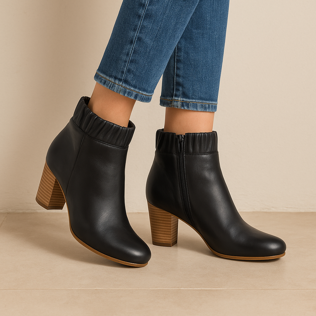 DJANGO & JULIETTE LENAY BLACK NATURAL - Women Boots - Collective Shoes 