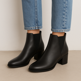 DJANGO & JULIETTE SANITY BLACK BLACK HEEL - Women Boots - Collective Shoes 