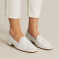 Load image into Gallery viewer, DJANGO & JULIETTE VALVOS WHITE SILVER - Women Loafers - Collective Shoes 
