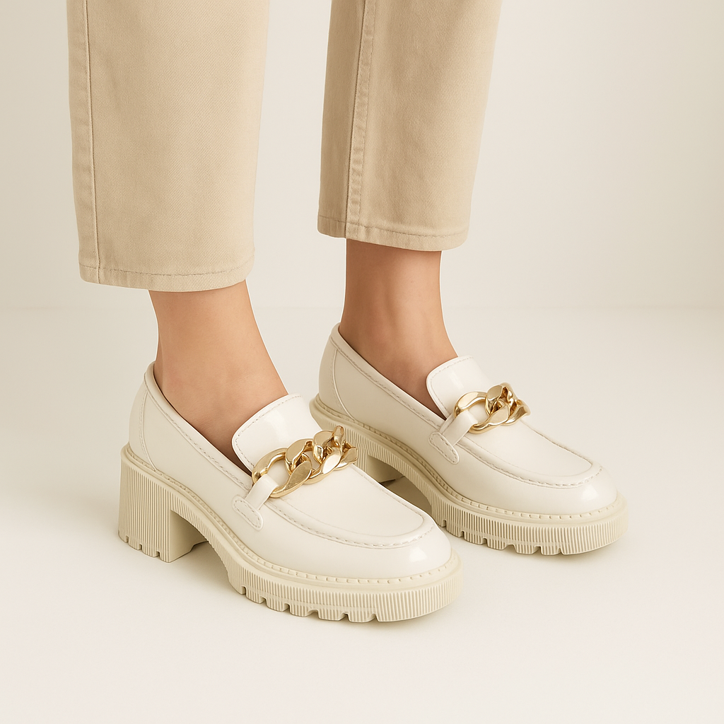 DJANGO & JULIETTE ZUSK IVORY - Women Loafers - Collective Shoes 