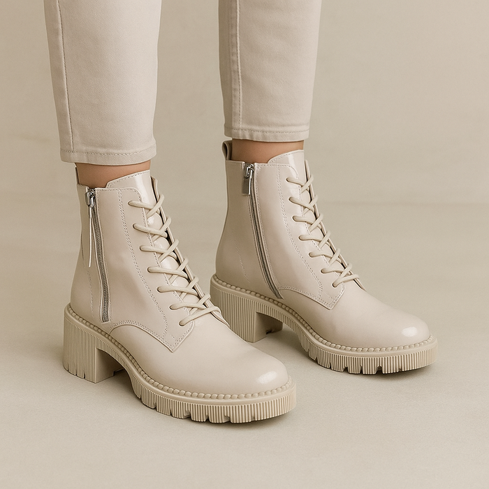 DJANGO & JULIETTE ZYAN IVORY - Women Boots - Collective Shoes 