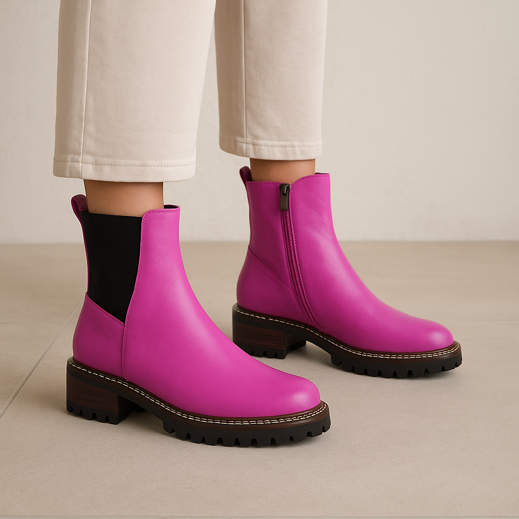 LE SANSA ZINA HOT PINK - Women Boots - Collective Shoes 