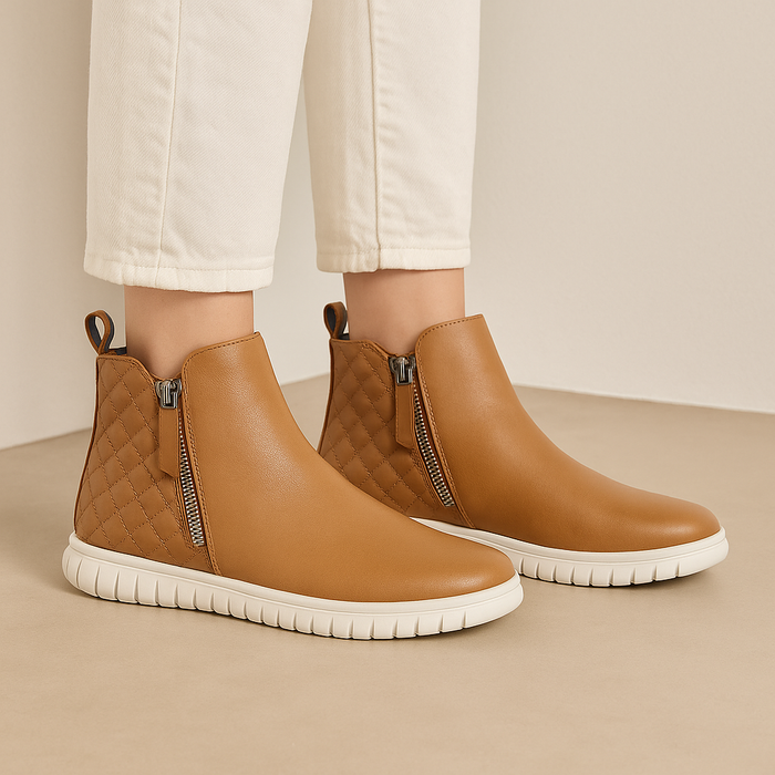 LE SANSA ITALY TAN QUILT - Women Boots - Collective Shoes 