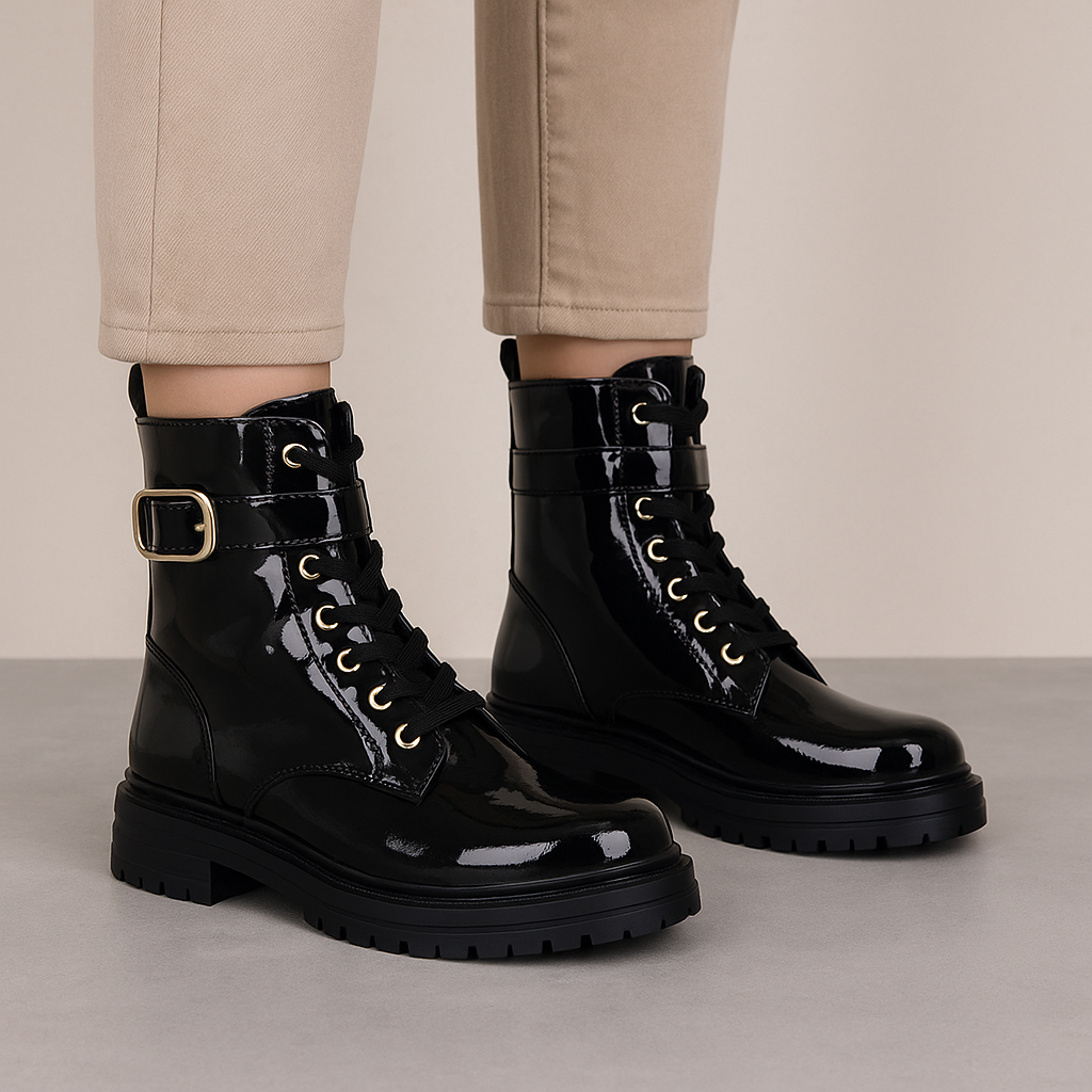 LE SANSA CAMERAN BLACK PATENT - Women Boots - Collective Shoes 