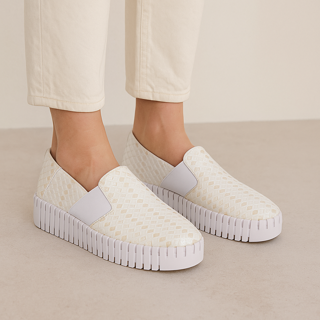 DJANGO & JULIETTE BECCA WHITEGOLD - Women Sneakers - Collective Shoes 