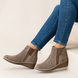 DJANGO & JULIETTE UZIEL TAUPE - Women boots - Collective Shoes 