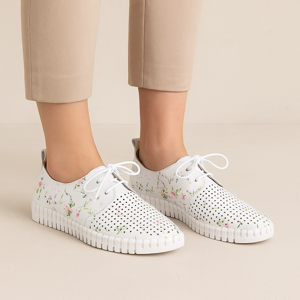 DJANGO & JULIETTE HUSTON WHITE BOUQUET - Women Sneakers - Collective Shoes 