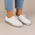 Load image into Gallery viewer, DJANGO & JULIETTE HUSTON WHITE SILVER - Women Sneakers - Collective Shoes 

