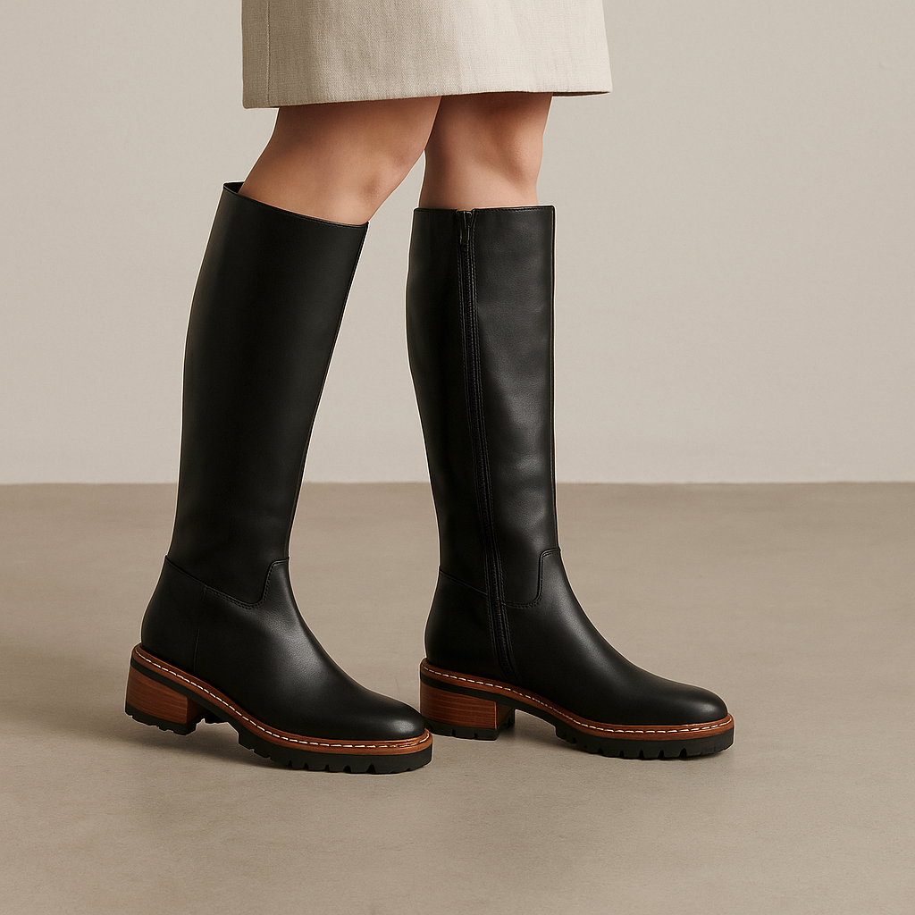 EOS LINDETA BLACK - Women High Boots - Collective Shoes 