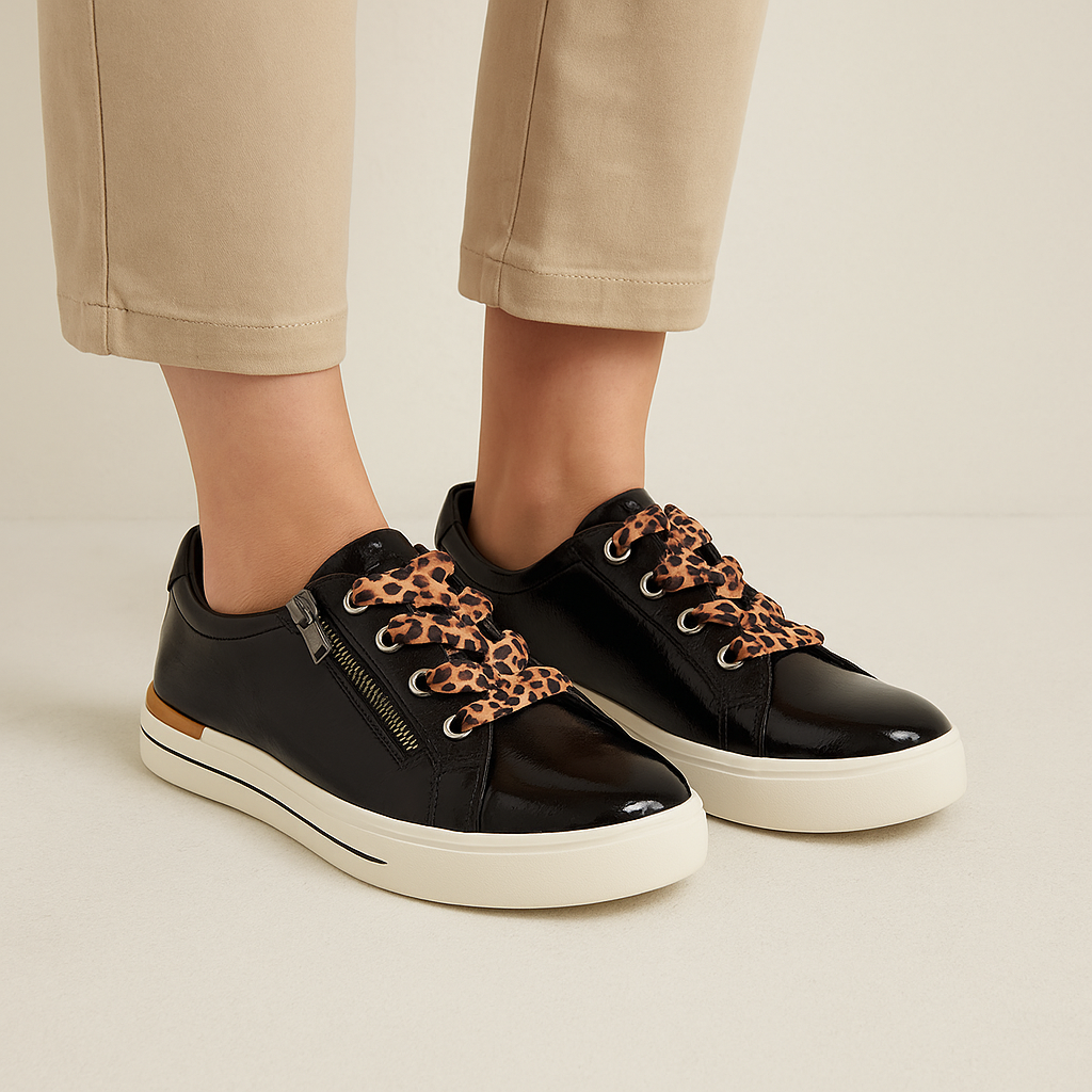 ZIERA AUDRY BLACK PATENT - Women sneakers - Collective Shoes 