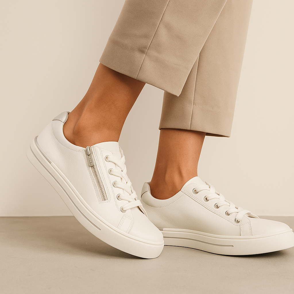 ZIERA AUDRY WHITE SILVER - Women sneakers - Collective Shoes 