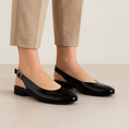 Load image into Gallery viewer, NAKED ARCHES ZODIAC BLACK PATENT - Women Sandals - Collective Shoes 
