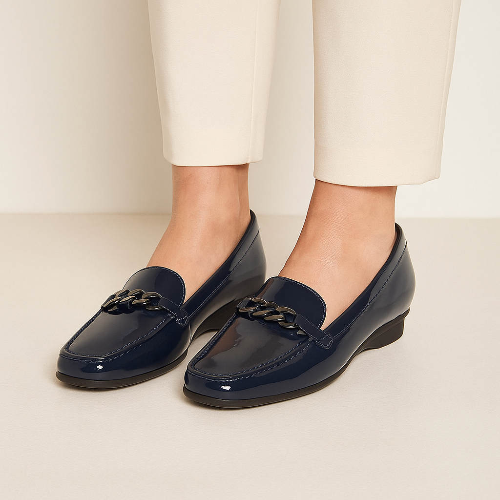 ZIERA FENDERS NAVY - Women Loafers - Collective Shoes 