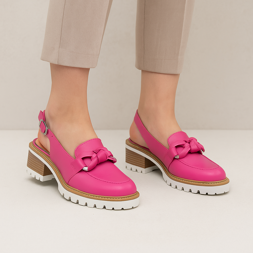 BRESLEY DOSILE HOT PINK LEATHER - Women Sandals - Collective Shoes 