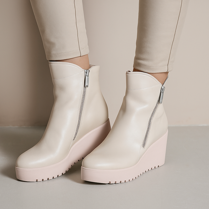 DJANGO & JULIETTE KADEN ALMOND - Women Boots - Collective Shoes 