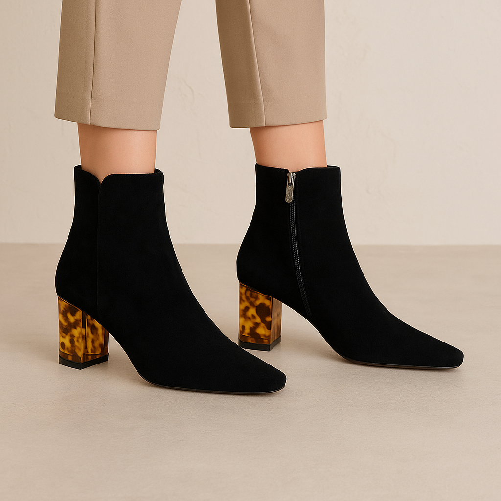 DJANGO & JULIETTE HALLEL BLACK SUEDE - Women Boots - Collective Shoes 
