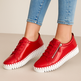 DJANGO & JULIETTE BUMP RED WHITE PATENT