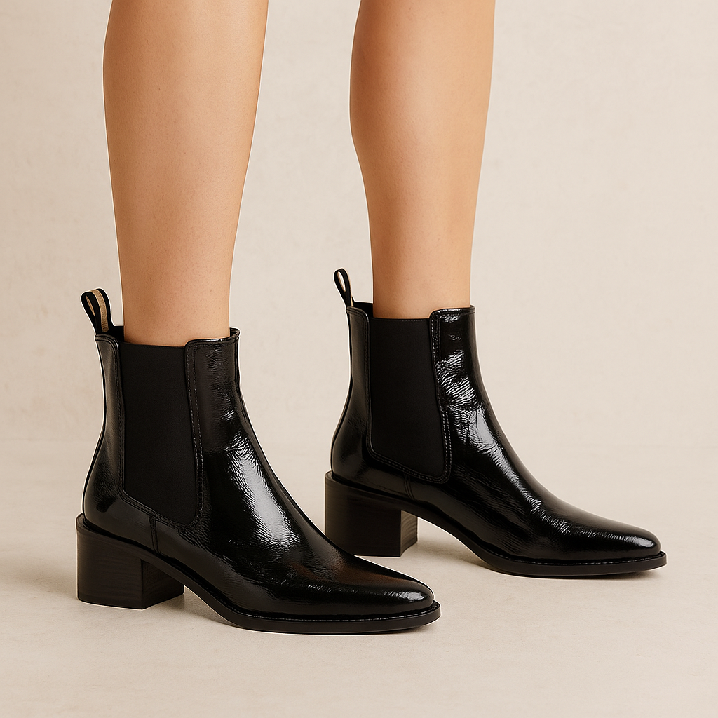 BRESLEY DAILY BLACK PAT - Women Boots - Collective Shoes 