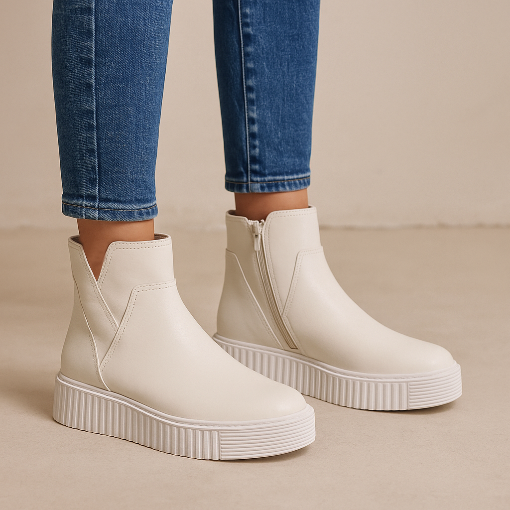ALFIE & EVIE DESMOND CREAM - Women Boots - Collective Shoes 