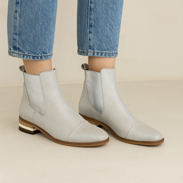 DJANGO & JULIETTE FORD SILVER CUT - Women Boots - Collective Shoes 