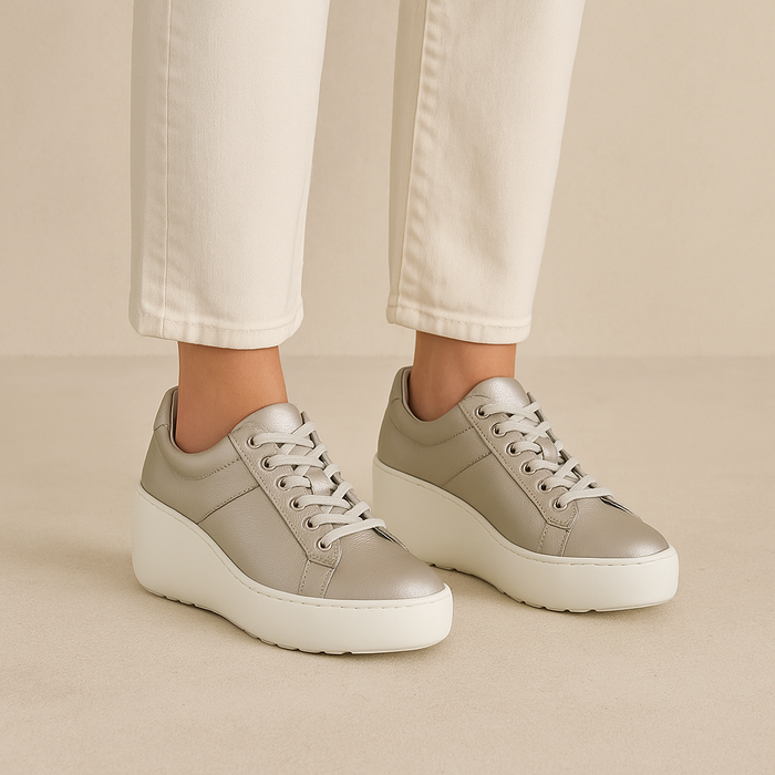 FLY LONDON DELF SILVER - Women Wedge - Collective Shoes 