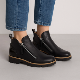 DJANGO & JULIETTE DOTTIZ BLACK PATENT - Women Boots - Collective Shoes 