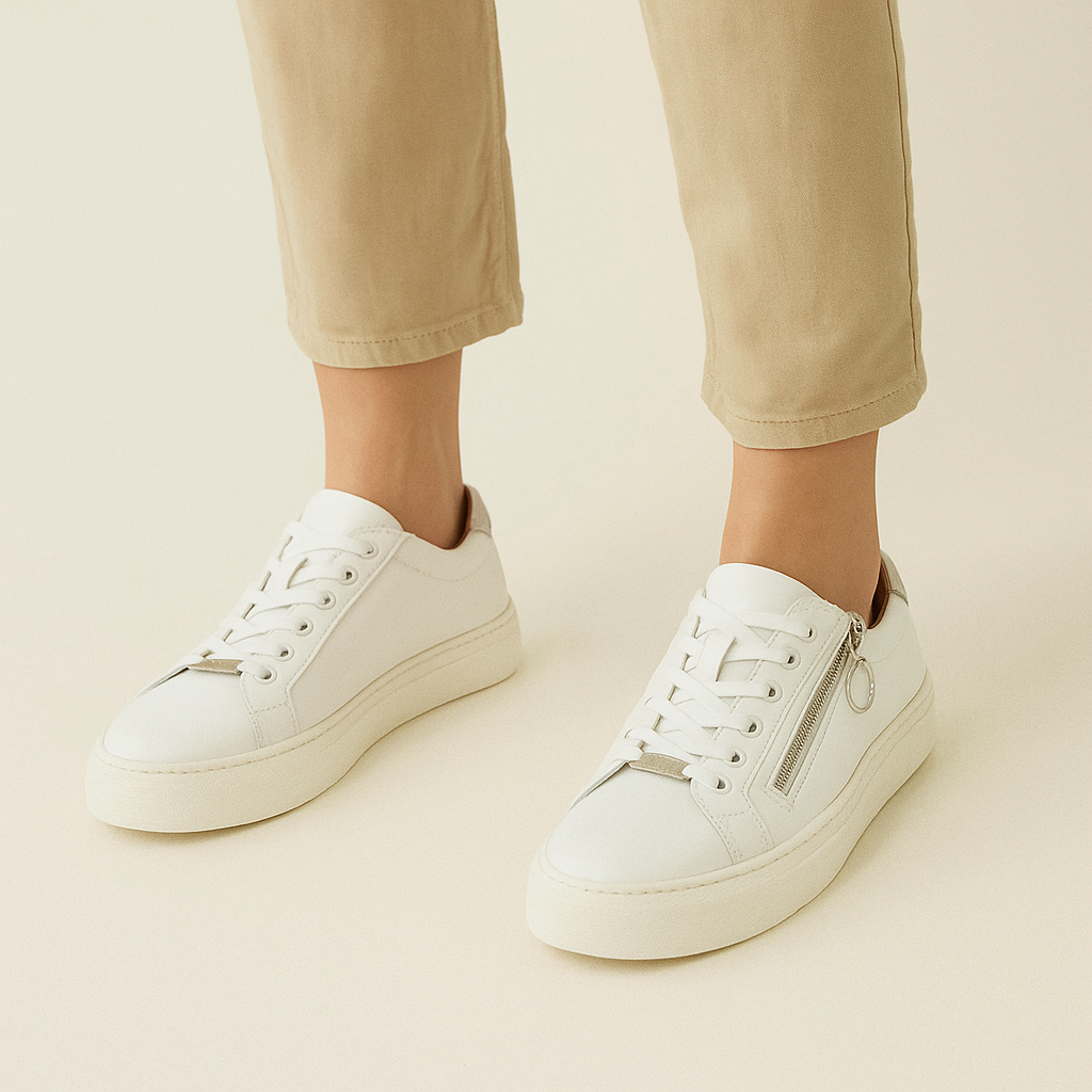 ZIERA PAMELA WHITE SILVER - Women sneakers - Collective Shoes 