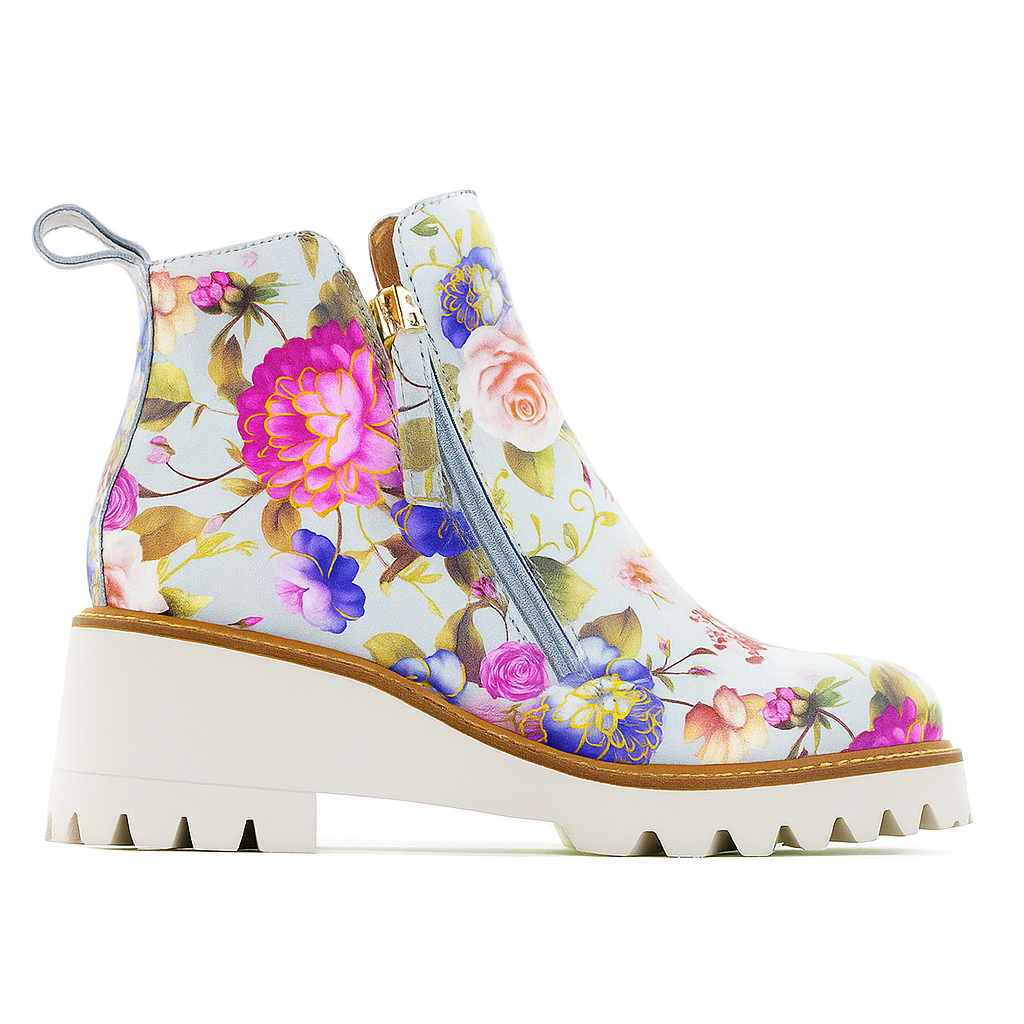 BRESLEY PLAZA WHITE GARDEN - Women Boots - Collective Shoes 