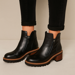 DJANGO & JULIETTE MCGUIRE BLACK NATURAL - Women Boots - Collective Shoes 