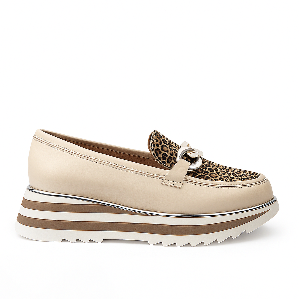 ALFIE & EVIE HITCH CREAM COMBO - Women Loafers - Collective Shoes 