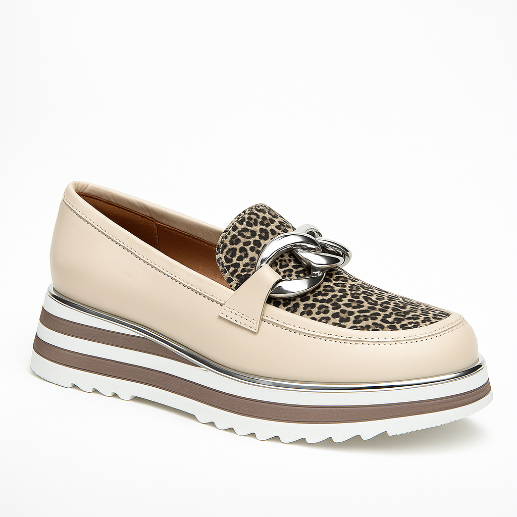 ALFIE & EVIE HITCH CREAM COMBO - Women Loafers - Collective Shoes 