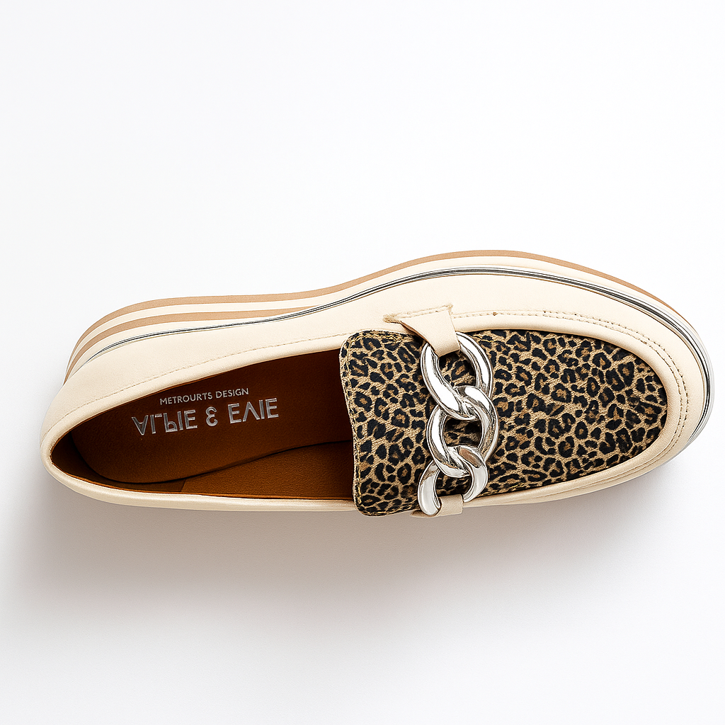 ALFIE & EVIE HITCH CREAM COMBO - Women Loafers - Collective Shoes 