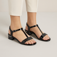 Load image into Gallery viewer, DJANGO & JULIETTE TANER BLACK PATENT - Women Sandals - Collective Shoes 
