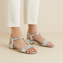 DJANGO & JULIETTE TANER SILVER - Women Sandals - Collective Shoes 