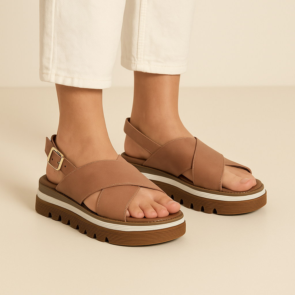 DJANGO & JULIETTE SASI CAPPUCINO - Women Sandals - Collective Shoes 