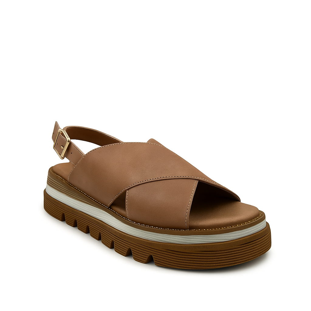 DJANGO & JULIETTE SASI CAPPUCINO - Women Sandals - Collective Shoes 