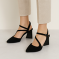 Load image into Gallery viewer, DJANGO & JULIETTE LAHTI BLACK SUEDE - Women Heels - Collective Shoes 
