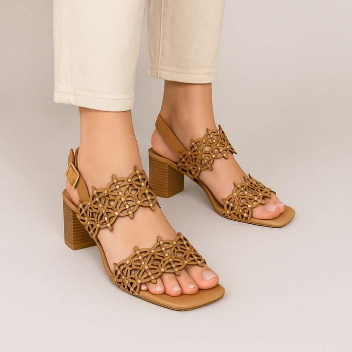 DJANGO & JULIETTE JULLY TAN - Women Sandals - Collective Shoes 