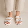Load image into Gallery viewer, DJANGO & JULIETTE TOLINE WHITE MESH - Women slippers - Collective Shoes 
