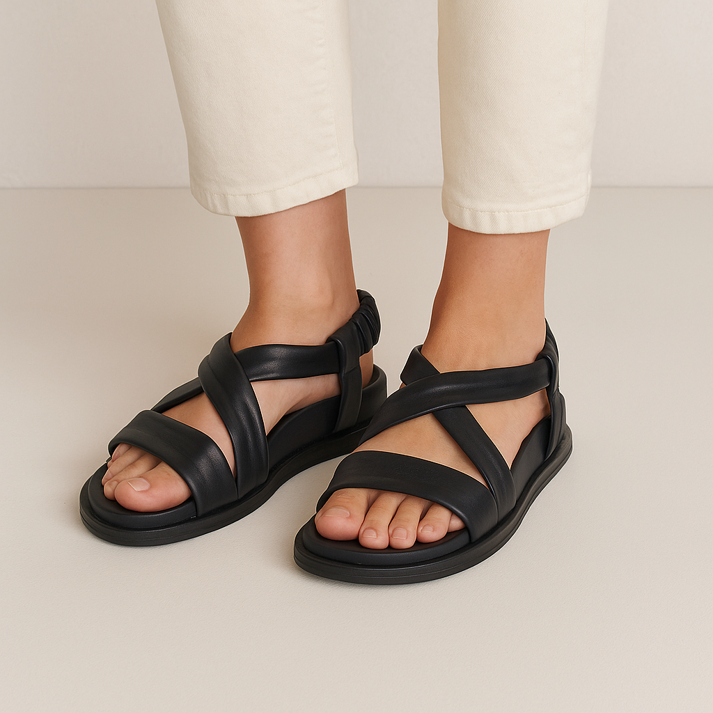 DJANGO & JULIETTE GOLISH BLACK - Women Sandals - Collective Shoes 