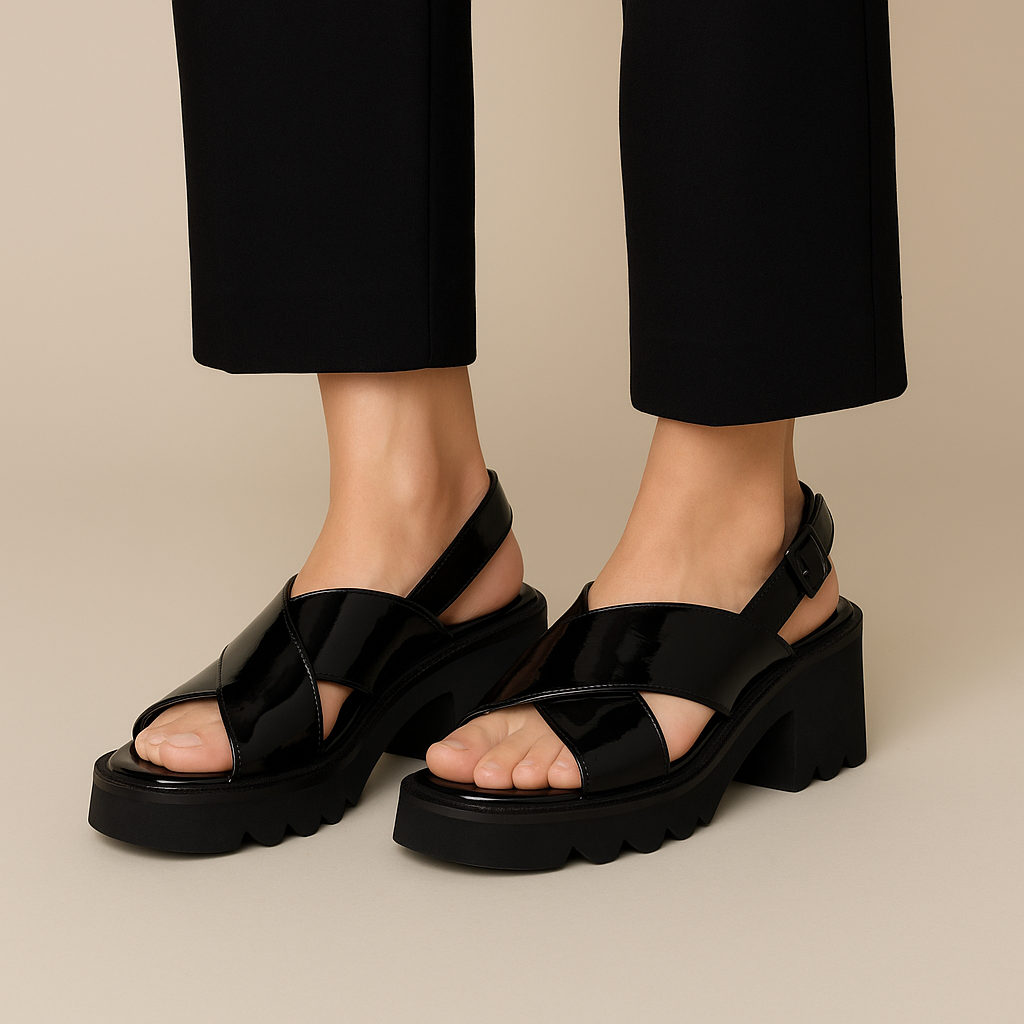 LE SANSA FRANCE BLACK - Women Sandals - Collective Shoes 