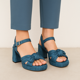 BRESLEY SAM BLUE STEEL - Women Heels - Collective Shoes 