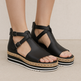 Load image into Gallery viewer, DJANGO & JULIETTE ALEXYS BLACK - Women Sandals - Collective Shoes 
