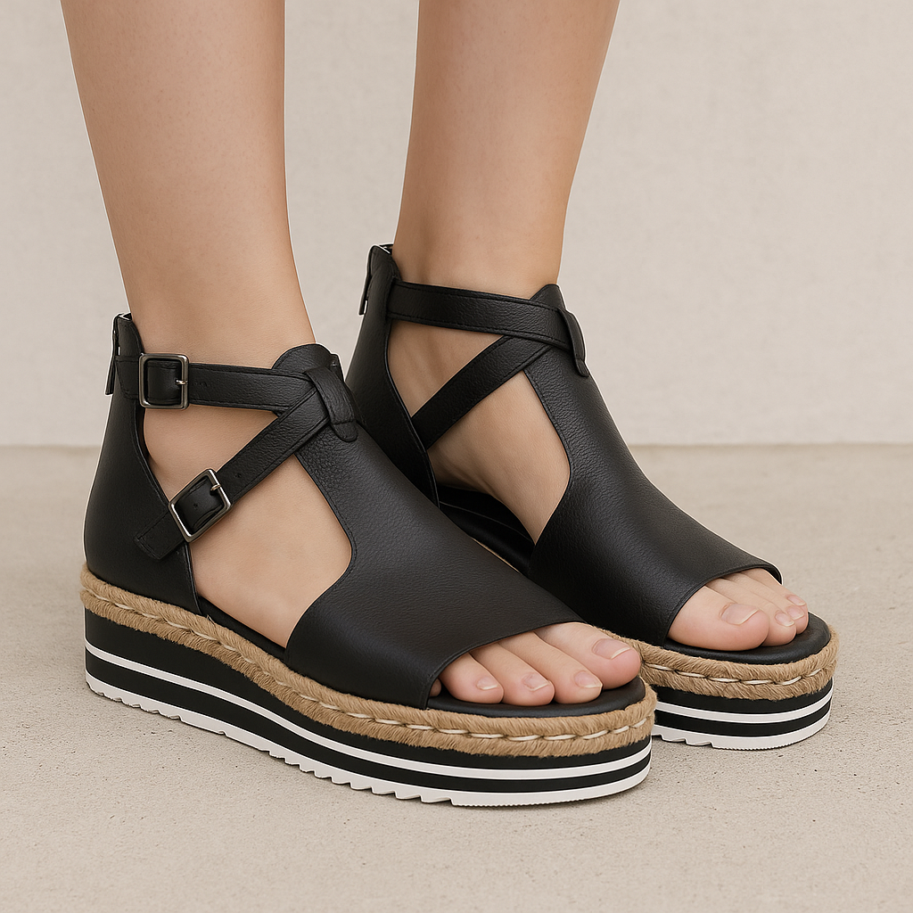 DJANGO & JULIETTE ALEXYS BLACK - Women Sandals - Collective Shoes 