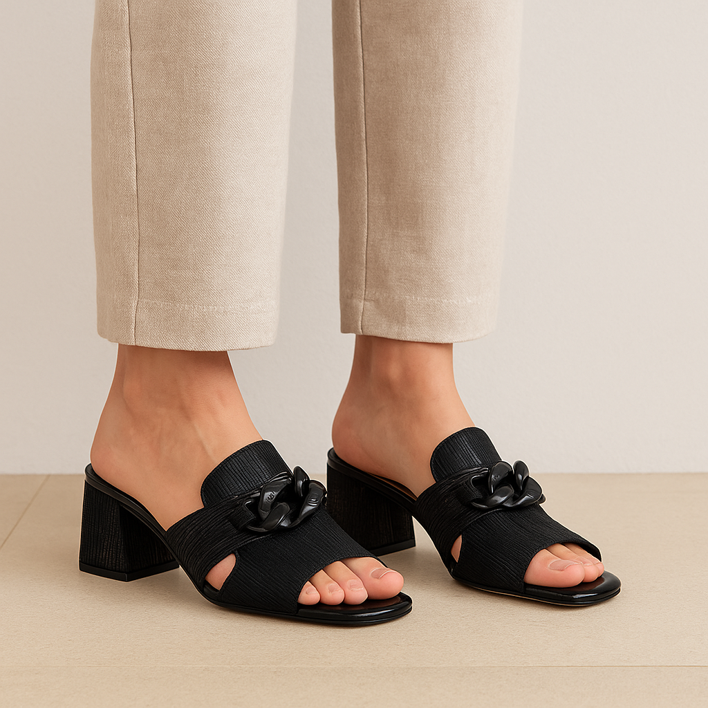 BRESLEY ADDER BLACK SHIMMER - Women Heels - Collective Shoes 