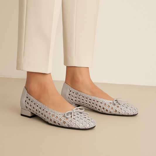 BRESLEY PLANET SILVER - Women Belle Flats - Collective Shoes 