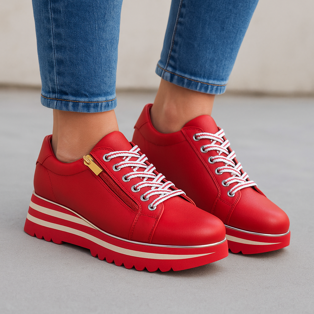 DJANGO & JULIETTE EAMMES RED - Women Sneakers - Collective Shoes 