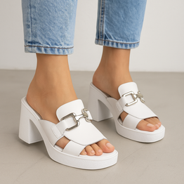 TAMARA LONDON BASS WHITE - Women Heels - Collective Shoes 